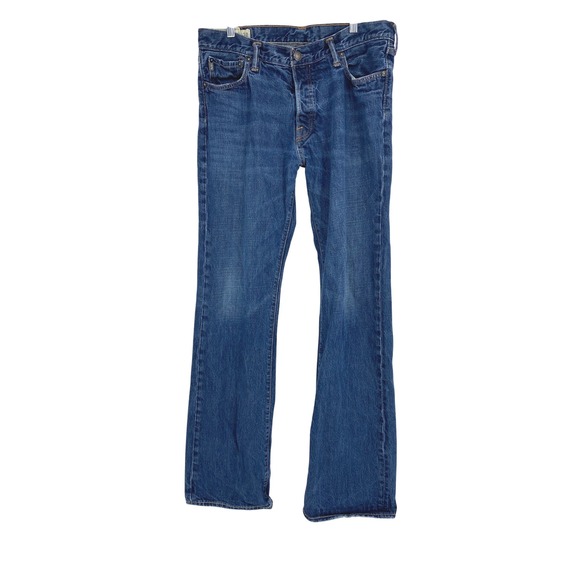Abercrombie & Fitch Mens Jeans W34 L34 Baxter Low Rise Slim Boot Cut Denim - Picture 1 of 8